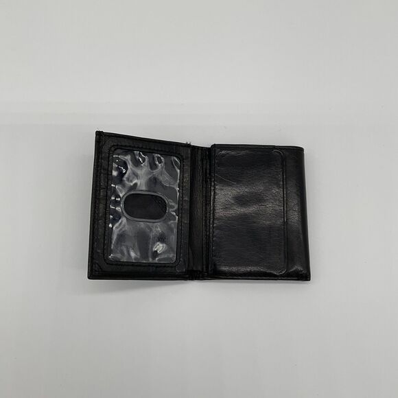 Fossil Wallet Black Genuine Leather Trifold ID & Card‎ Slots - Picture 3 of 11